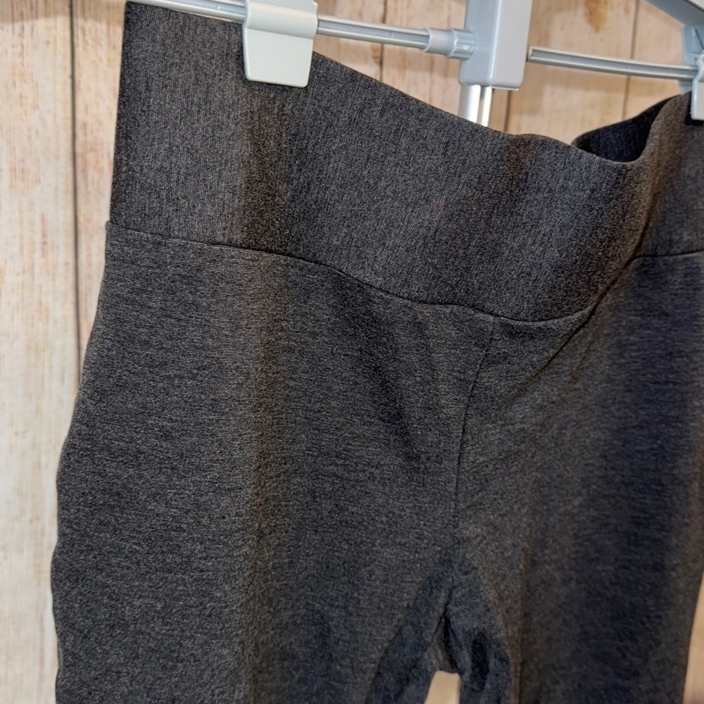 Philosophy Women's Ash Gray Stretch Mid Rise Tapered Cropped Leggings Yoga Sz M‌ - Picture 2 of 5